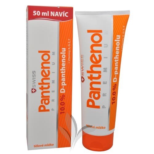Panthenol 10% Swiss PREMIUM - tělové mléko 200 ml + 50 ml ZDARMA - více informací