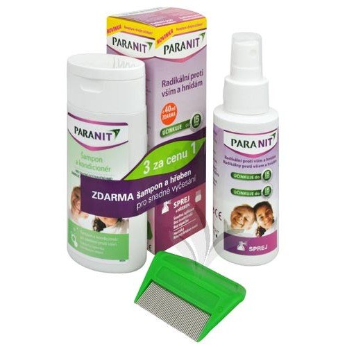 Paranit sprej 60 ml + 40 ml ZDARMA + �ampon 100 ml ZDARMA + h�eben ZDARMA - v�ce informac�