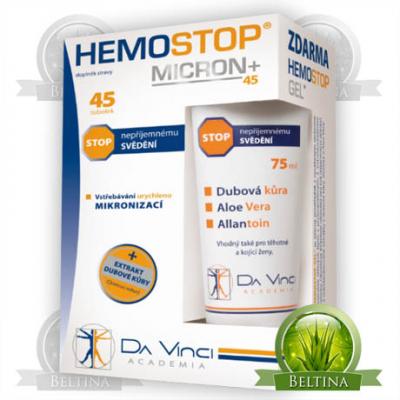 Hemostop Micron MAX tob.45+gel na hemeroidy ZDARMA 